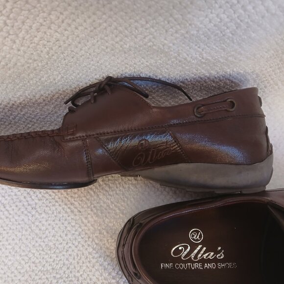 Mens all leather lace up loafers. New and unworn. - Picture 6 of 7